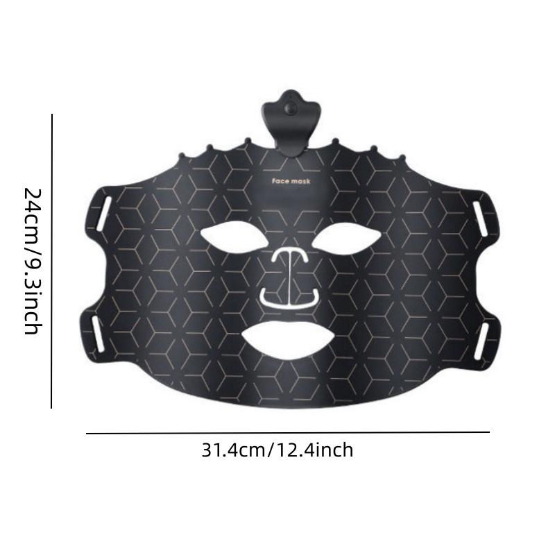 1PCS Crown Black Skin-Soothing Electric Beauty Device, Silicone Red Light, Portable Red Light LED Mask, 7-Color LED Light, Photon LED Mask, Makes Skincare Simpler and More Efficient, Valentine's Day Gift