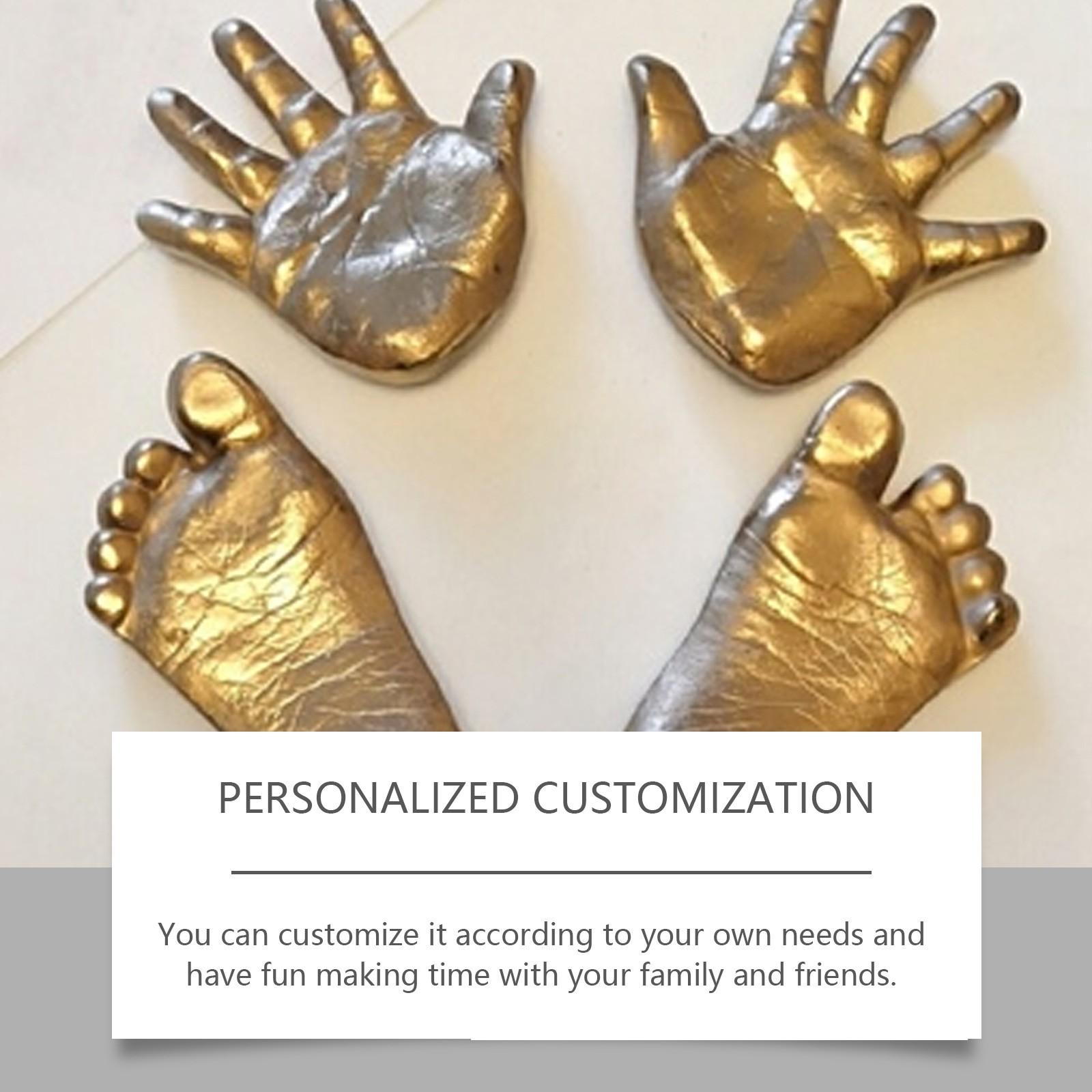 Creative 3D Handprint Cloning Powder – Valentine's Day Handprint and Footprint Souvenirs. Original Casting Set – The Perfect Gift and Event Choice for Couples, Family, and Friends.