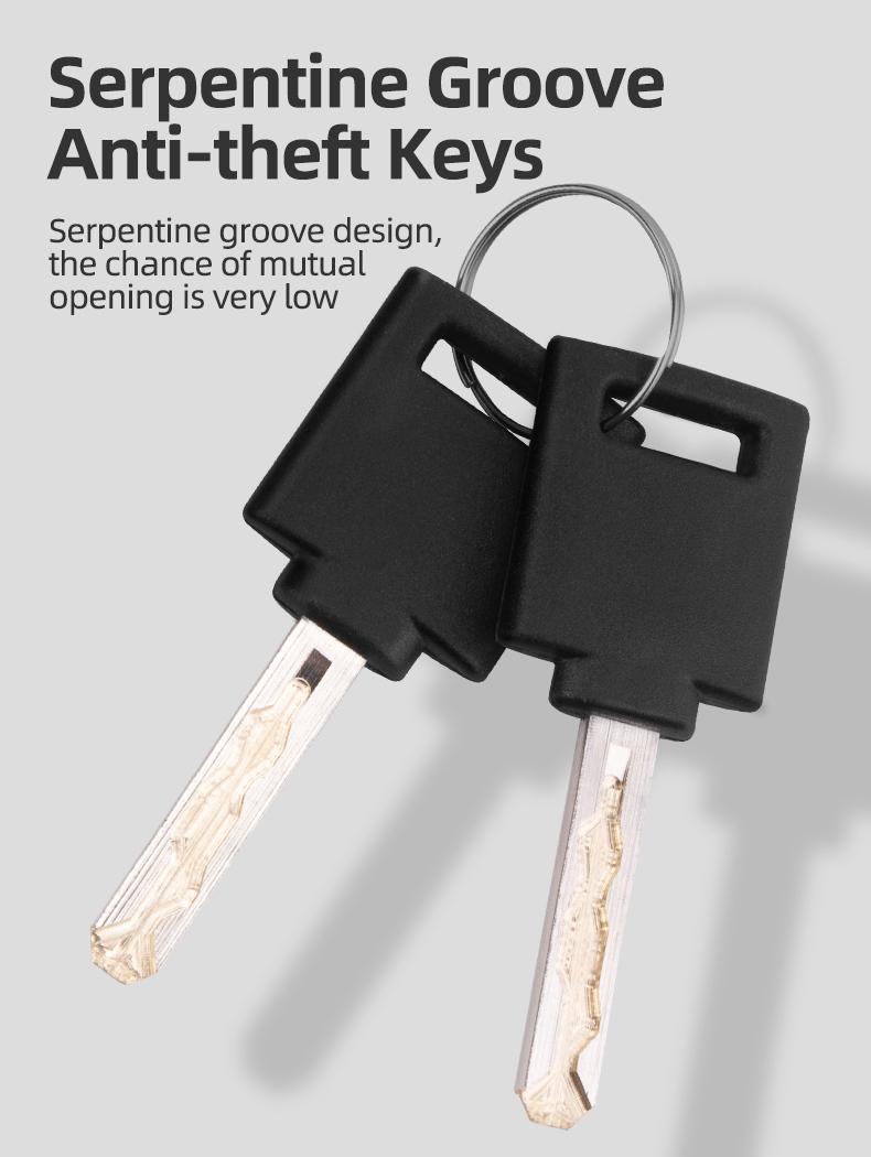 ROCKBROS Bike Chain Lock 3.18ft Heavy Duty Motorcycle Chain Locks 8mm Thick Anti-Theft Security Bicycle Lock with 2 Keys for Mountain Road Electric Bike, Motorcycles, Scooter, Door, Gates