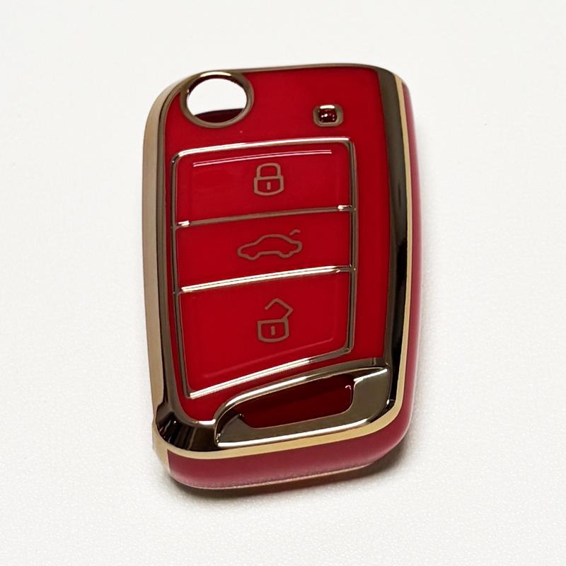 for Volkswagen Key Protection Cover Key Fob Protector Soft Durable Tpu Material 360 Degree Protection for VW Golf Gti Tiguan Atlas Polo Jetta 3 Buttons