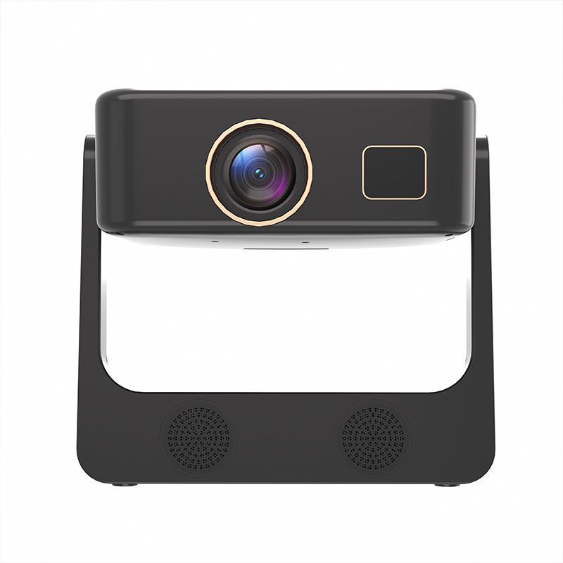 XBJ Native 1080P Portable Outdoor Movie Projector with Speakers, Compatible with Smartphone, HD, USB, AV, PS5, Full HD Mini Projector - Audio, WiFi, Bluetooth connectivity available! Micro Black Crystal