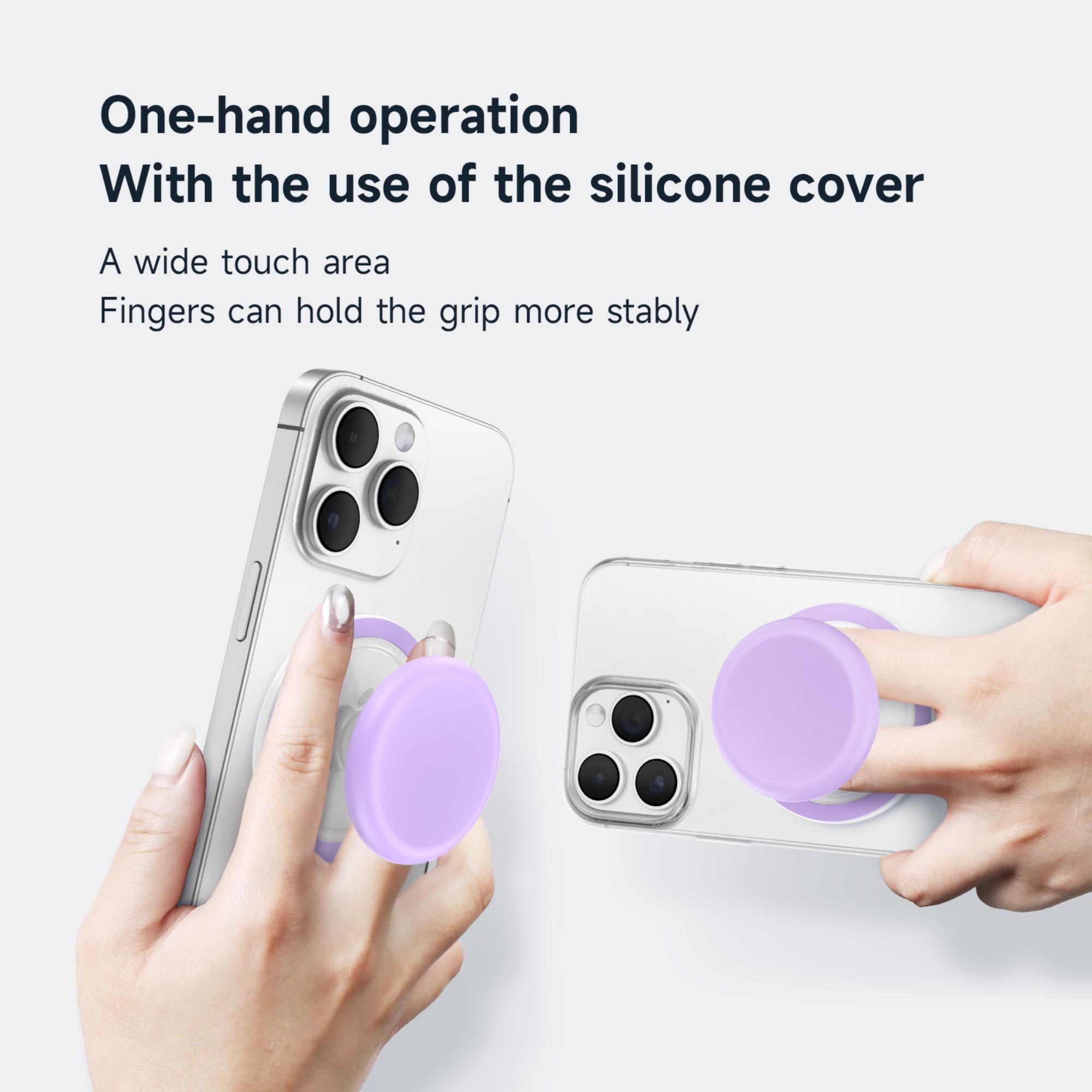 Strong Magnetic Phone Grip, Telescopic Lazy Phone Bracket, Removable Round Silicone Part, Hands-Free Phone Mount for iPhone 17/16/15/14/13/12 Series #GLOBAL PICKS