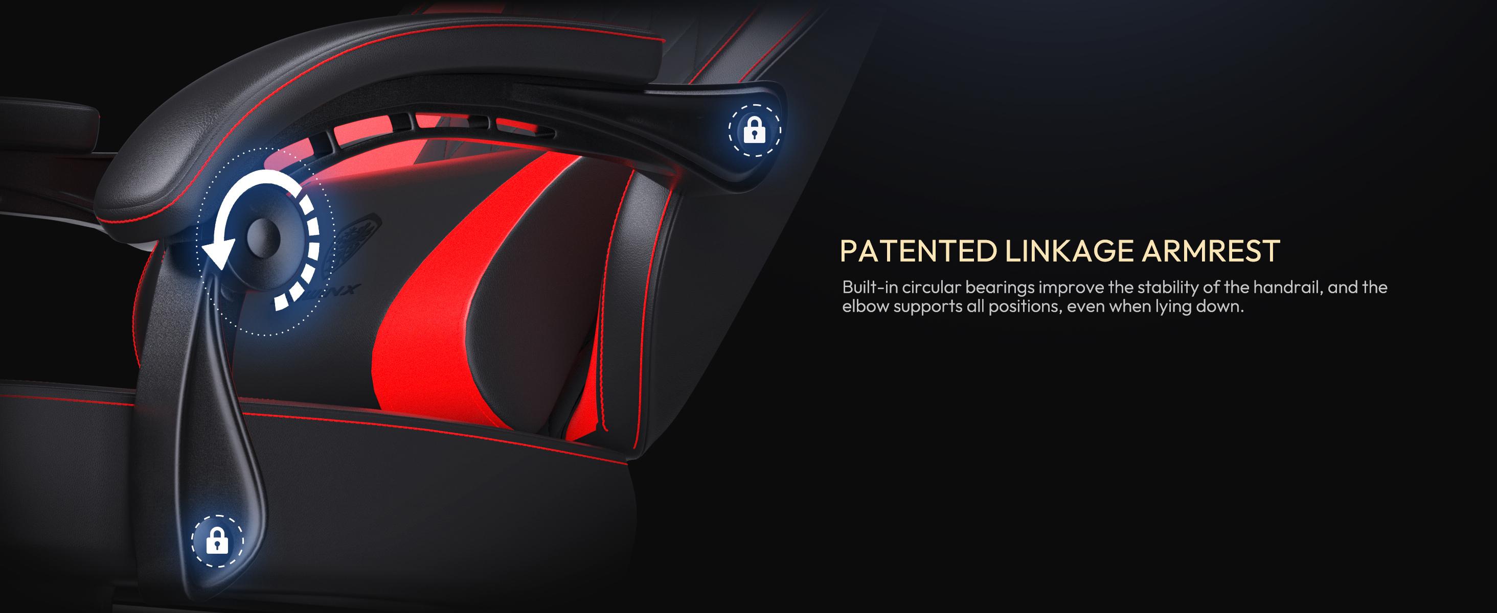 Dowinx Gaming Chair,waist massage and foot pedals for adults，pocket spring pad, ergonomic computer chair,high back gaming chair leather office gaming 300 lb