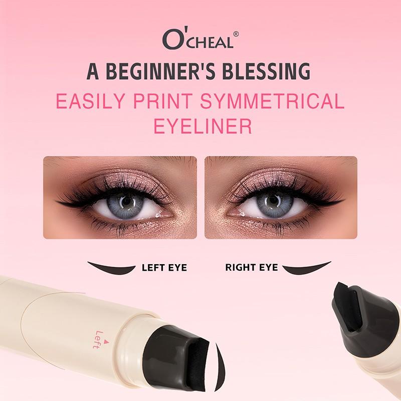 Smooth Dual-Ended Rotating Eyeliner Pen, Quick-Dry Non-Bleed Water Proof, Easy Application, Daily Commute Eye Liner, Single Item Balm Form