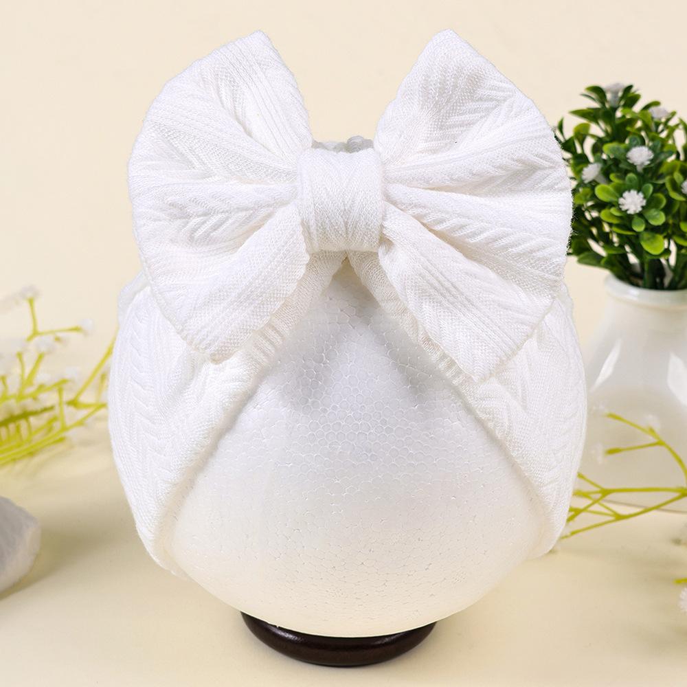 Super Soft Solid Color Bow Baby Beanie, Warm & Breathable Newborn Hat, Cute Stretch Fit for All Seasons, Best