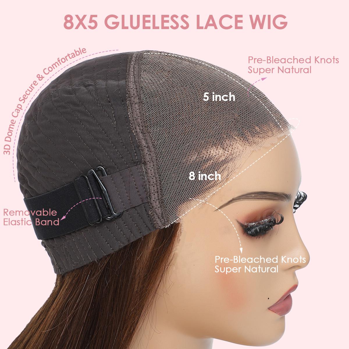 Pizazz hair 1B/27 Highlight Glueless HD Lace Front Wigs 8x5 Wear Go Glueless Transparent Lace Human Hair Wigs for Women