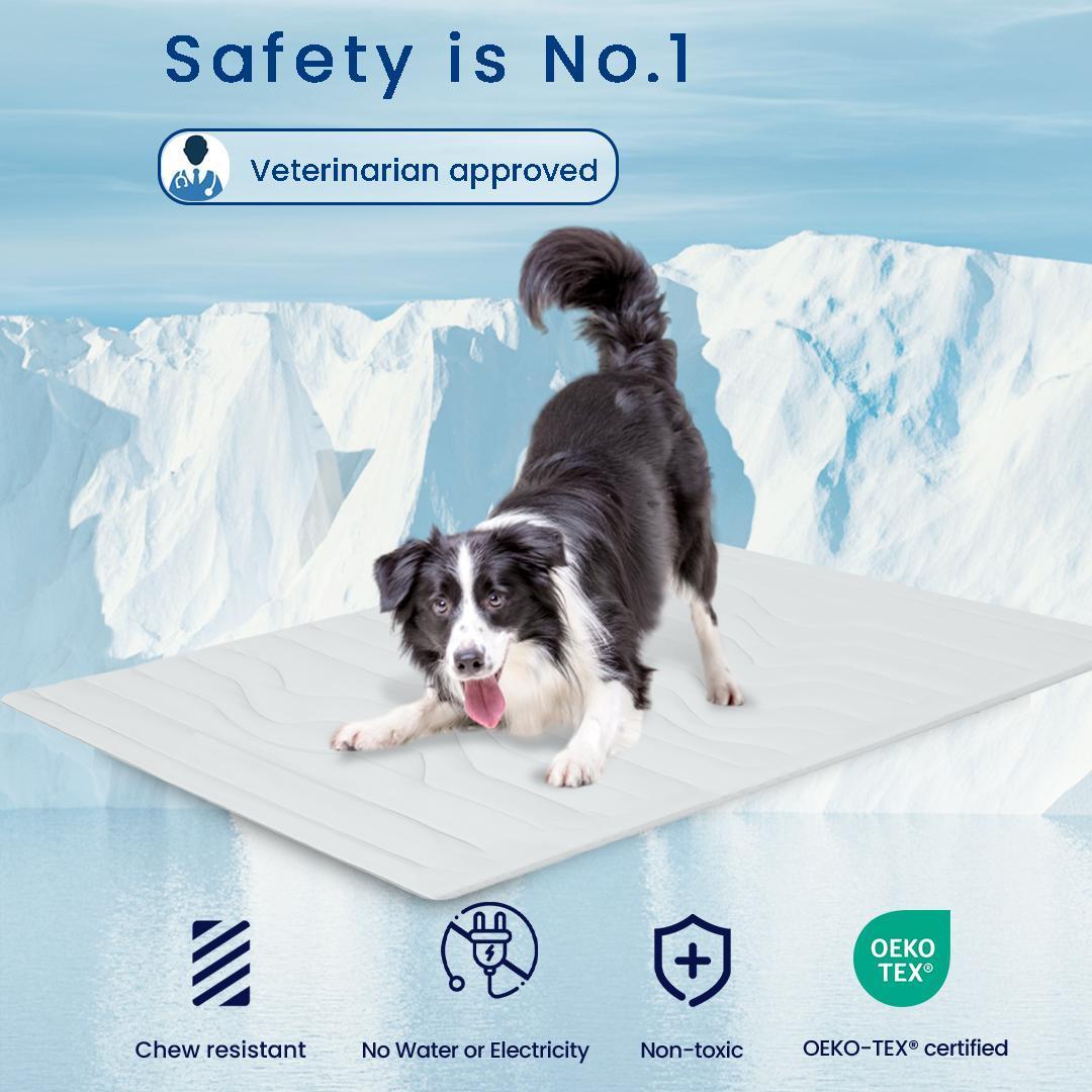 Vagascape cooling pet Mat, Eco-friendly Cooling Pad for Large Dog, Pet Cooling Mats for Dog bed and Cat house, Use in Crate, Tunk, Camping,  Portable, Machine Washable, Durable, Without Gel, Outdoorfun