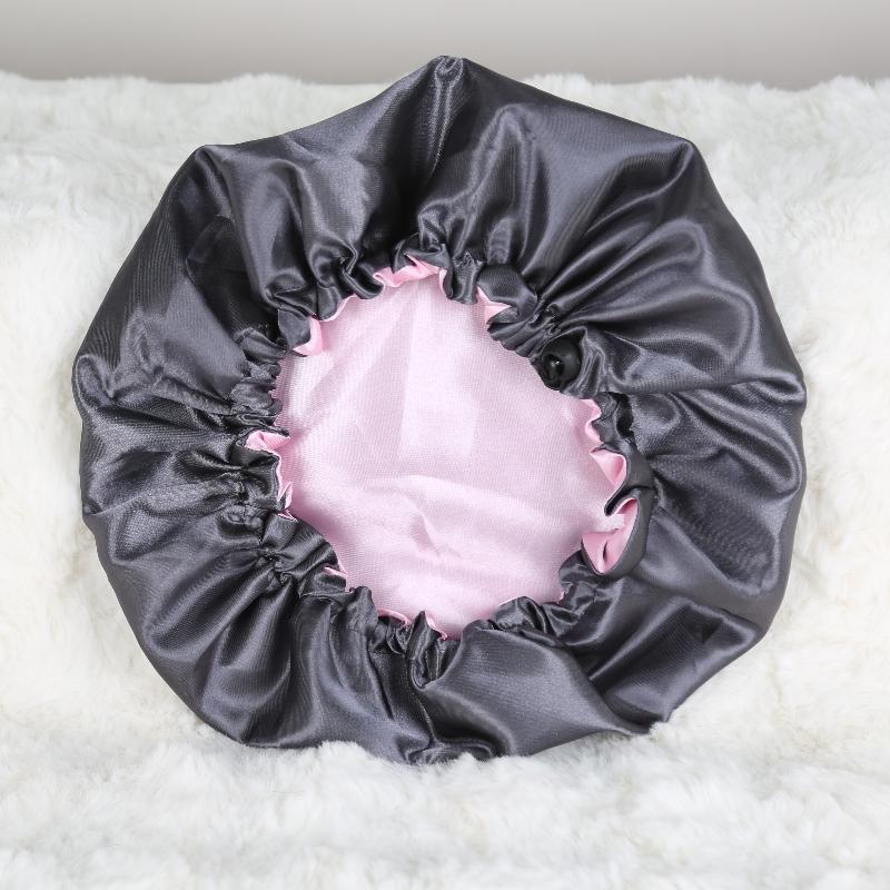 Shower Caps, Silk Lined Shower Cap for Women,Reusable,Adjustable Size & Elastic Headband