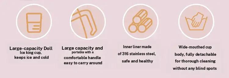 Disney Series Large Capacity lce King Cup Zootopia Strawberry Bear Stitch Design Insulated Tumbler Straw Cup Bottle with Handle Portable Holiday Halloween Christmas Ideal Gift for Kids Students Office Coffee Drinks Storage Valentine Gift for Girlfriends