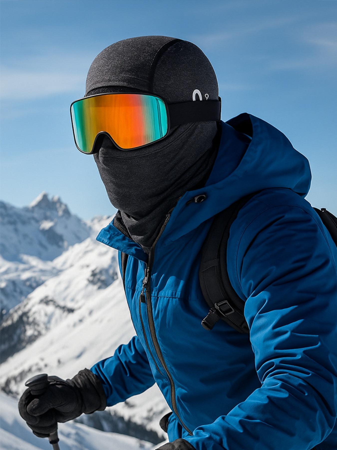 Unisex Winter Warm Face Mask Hoodie, Full-Face Windproof Fleece Ski Hat, Eyeglass Hole Motorcycle Cap, Outdoor Neck Warmer, Thermal Ski Mask, Full Balaclava