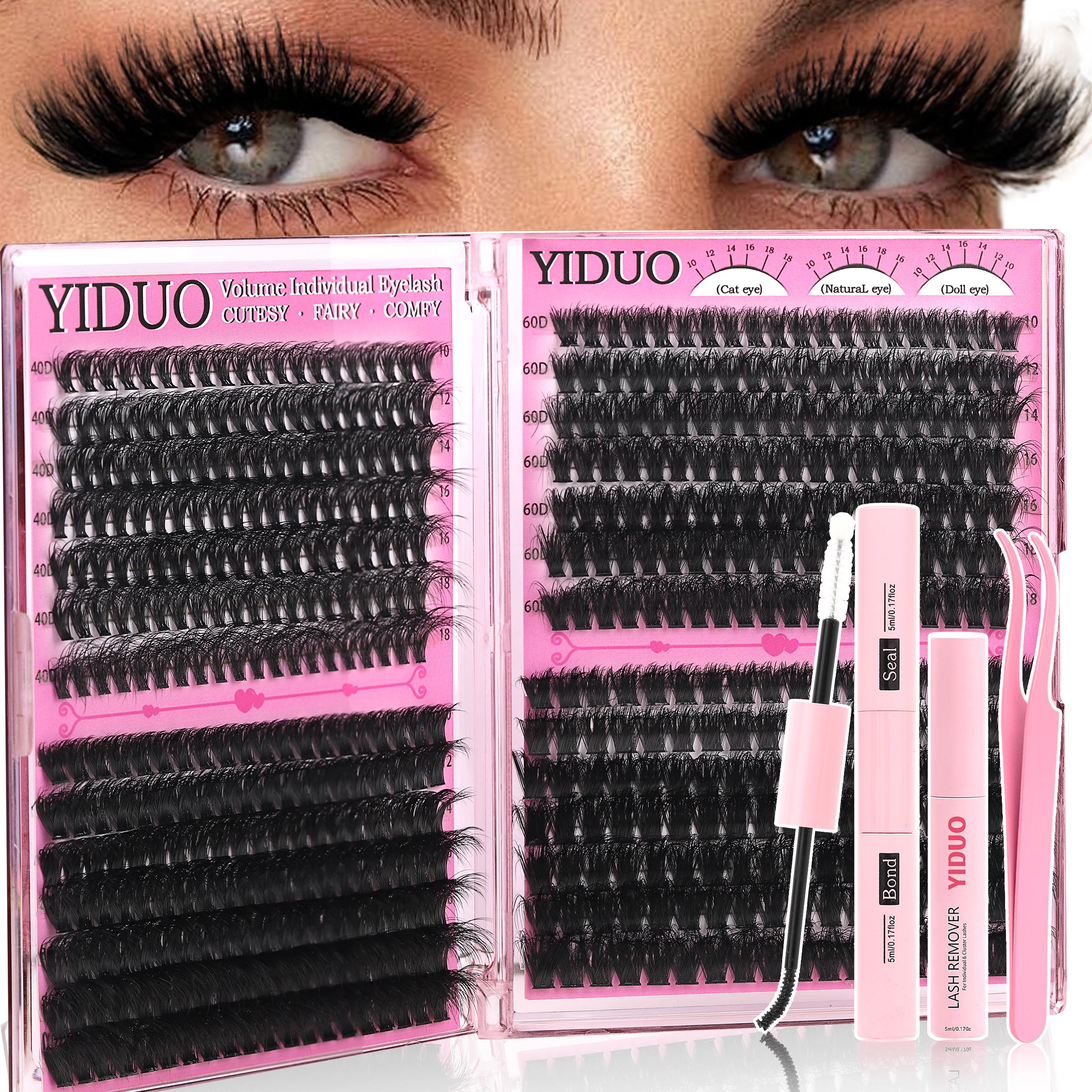 Lash Clusters Kit, Mega/ultra/Dramatic/Volume/Full/Spikes/ Bottom Lashes Clusters Kit WaterProof Lashwith Everything You Need for Beginners and Proficient, DlYat Home Easily, Soft comfortable Easy Apply Natural Lookfor Makeup Daily Life