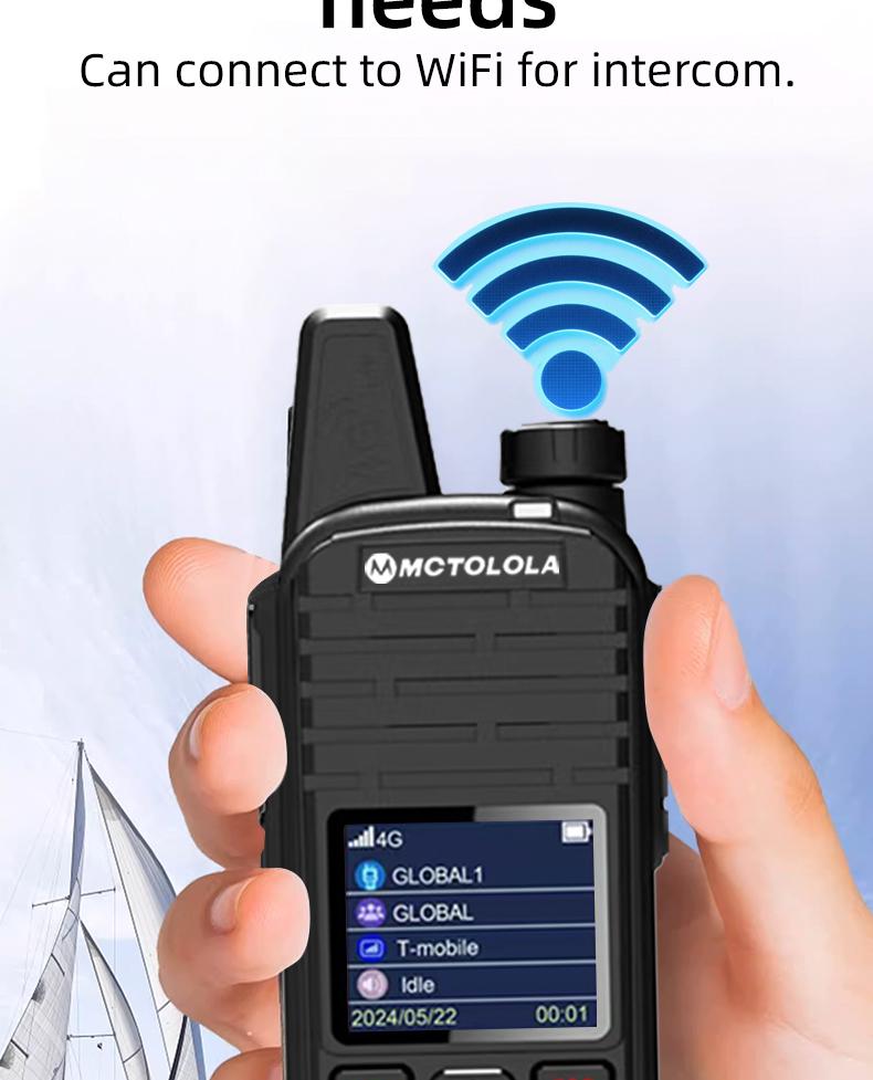 Lifetime free SIM card service supports WiFi, Bluetooth, 2G4G for unlimited distance communication, PoC wireless intercom for high-definition communication, ultra long standby, commercial fleet, outdoor self driving, professional intercom equipment