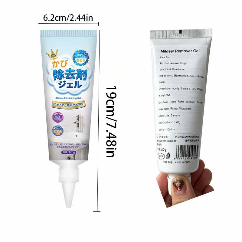 4.23 Oz Mold Removal Gel for Washing Machine Rubber Gaskets, Deep Mold Removal, Sharp Nozzle Design, Effective Cleaning Tile Grout Lines（1pcs）