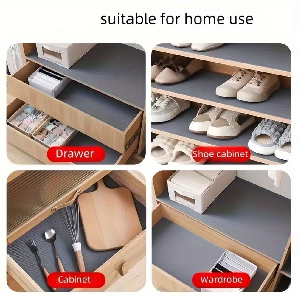 Transparent Washable Cuttable Drawer Liner, Non-Slip Refrigerator Inner Pads, Suitable for Fridge Glass Shelves Cabinets Home Kitchen Supplies