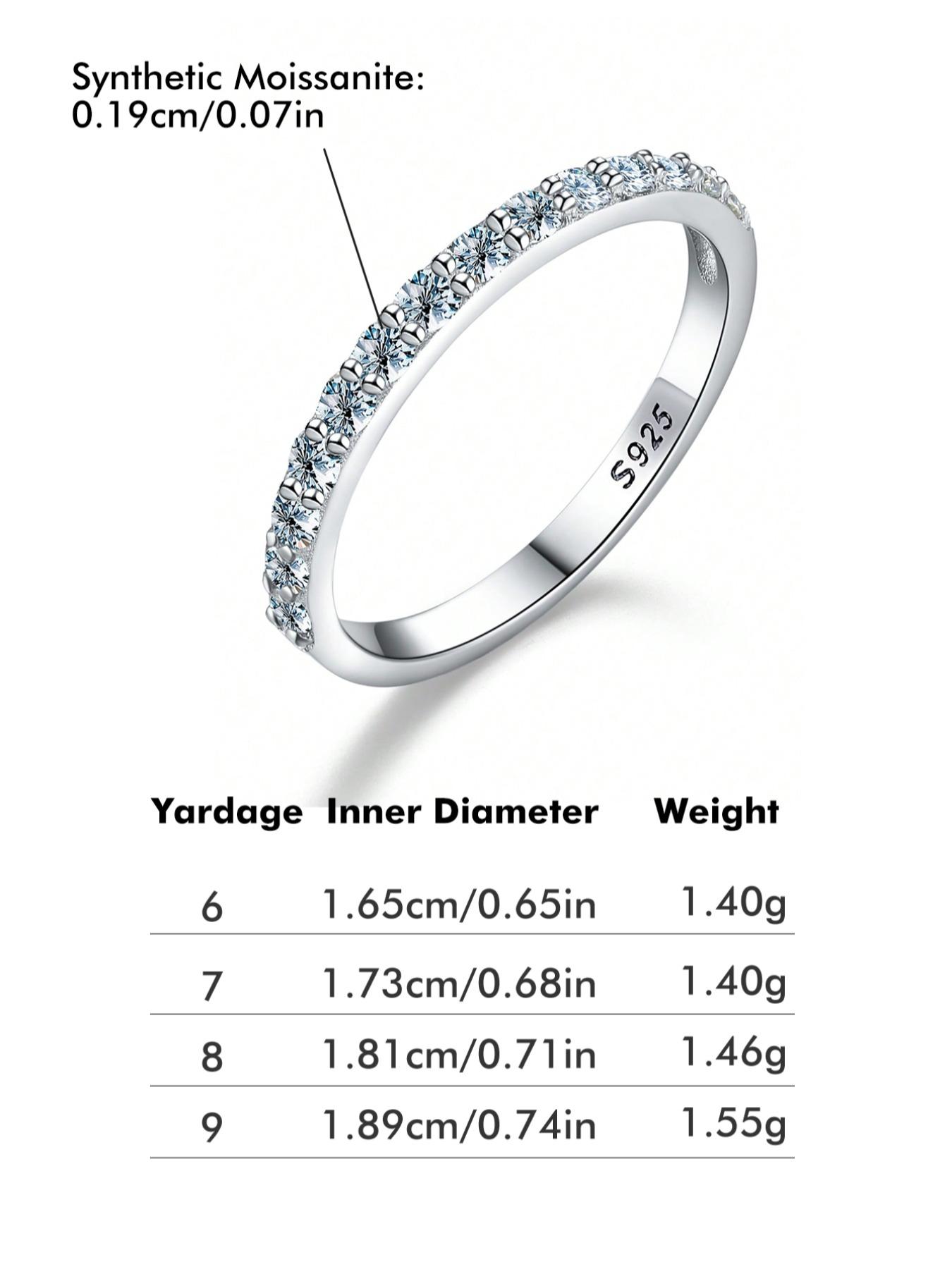 S925 Sterling Silver Synthetic Moissanite Engagement Ring, Fashionable Engagement Ring for Women, Trendy All-match & Exquisite Jewelry for Birthday Gift