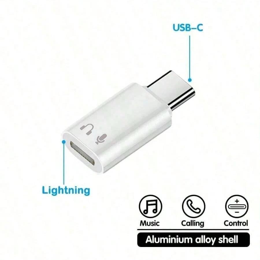Type-C To Lightning Audio Adapter, USB C Male To Lightning Female Headphone Converter