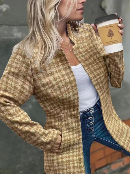 Women's Solid Color Pocket Long Sleeve Open Front Coat, Casual Longline Outerwear for Fall & Winter, Ladies Clothes for Daily Wear, Clothing for Women