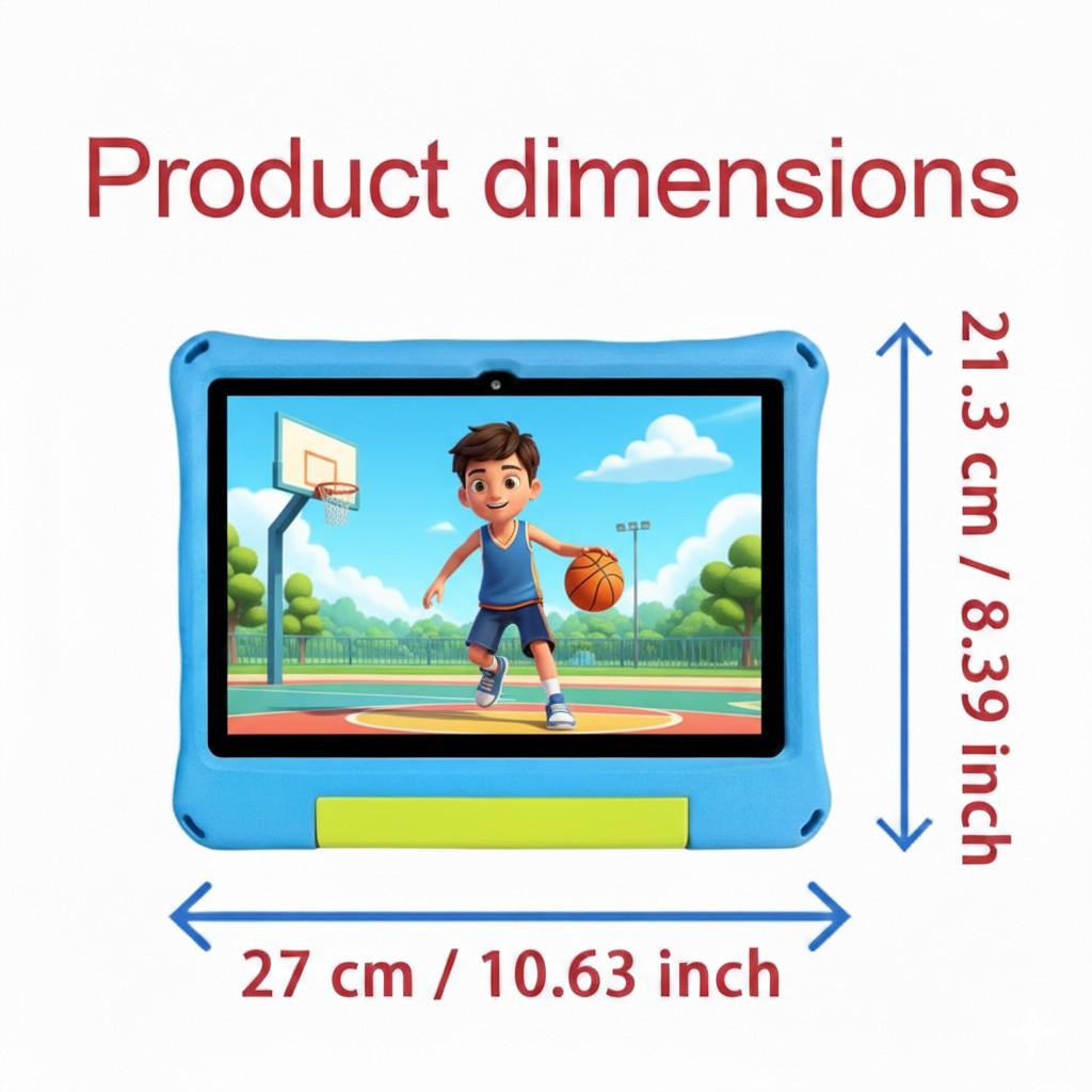 10.1 Inch Android Tablet for Kids Ages 3-12, Home Use, Movies, Internet, Wireless Connection, Games, Music, Educational Apps, Holiday Gift