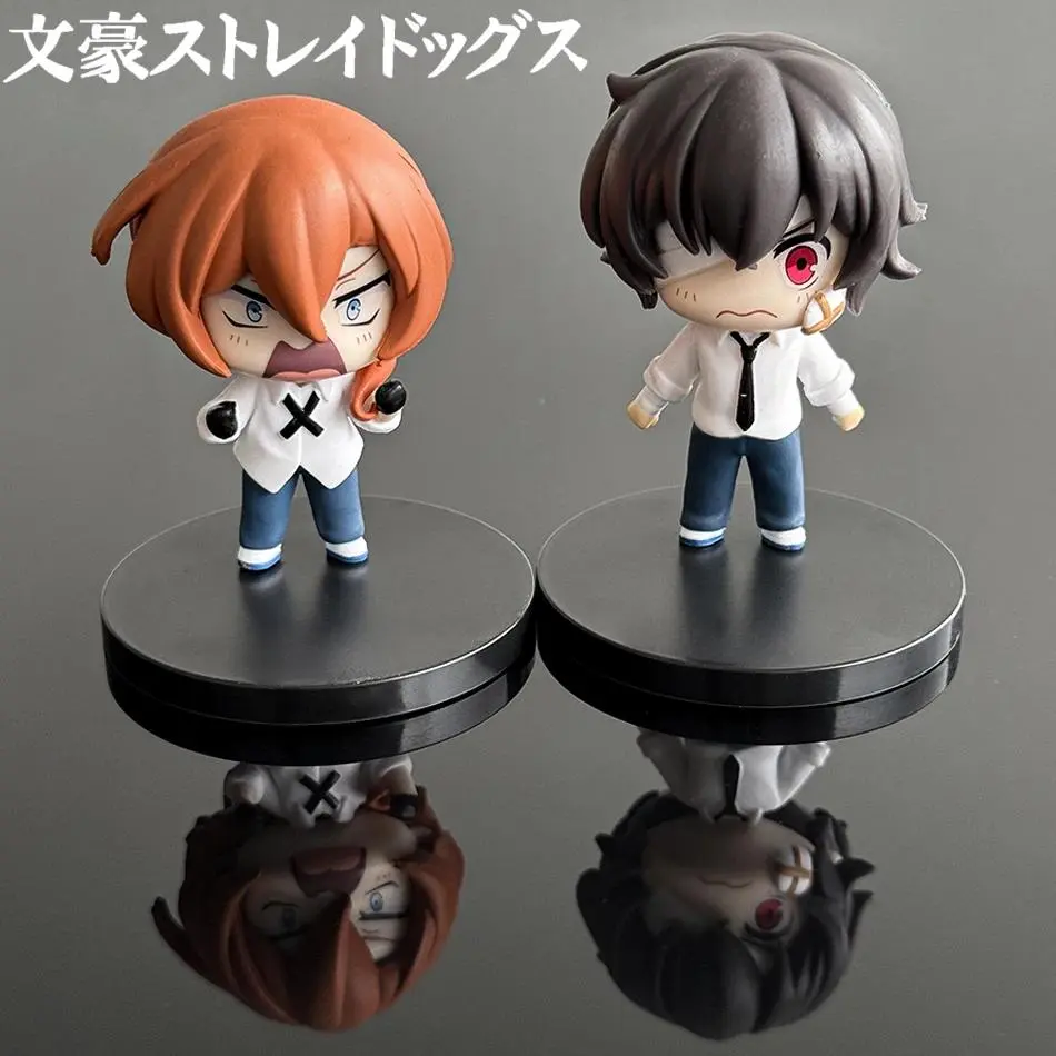 2026 hot item Q Version 7cm Bungo Stray Dogs Dazai Osamu Chuuya Nakahara Figure PVC Model Japanese Cartoon Figurines Decor Collection Toy Gift Popular toys
