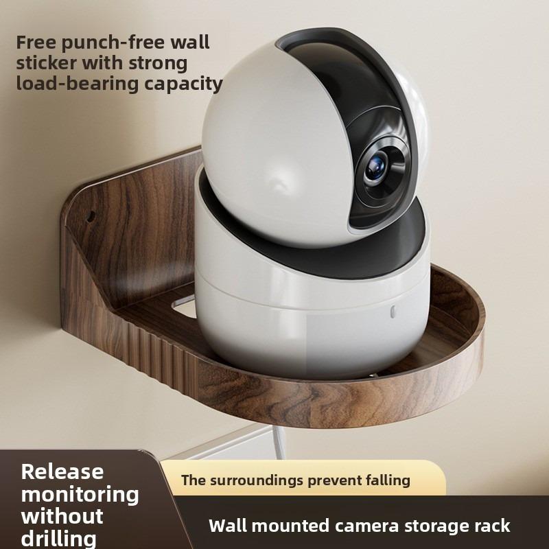 No-Drill Wall Mount Bracket for Security Cameras - Strong Load-Bearing Capacity, Easy Installation, Compatible with Ring, Arlo, Eufy, Google Nest, Wyze, Blink - Ideal for Indoor/Outdoor Use, Camera Mounting Bracket, Sleek Design, Durable Construction