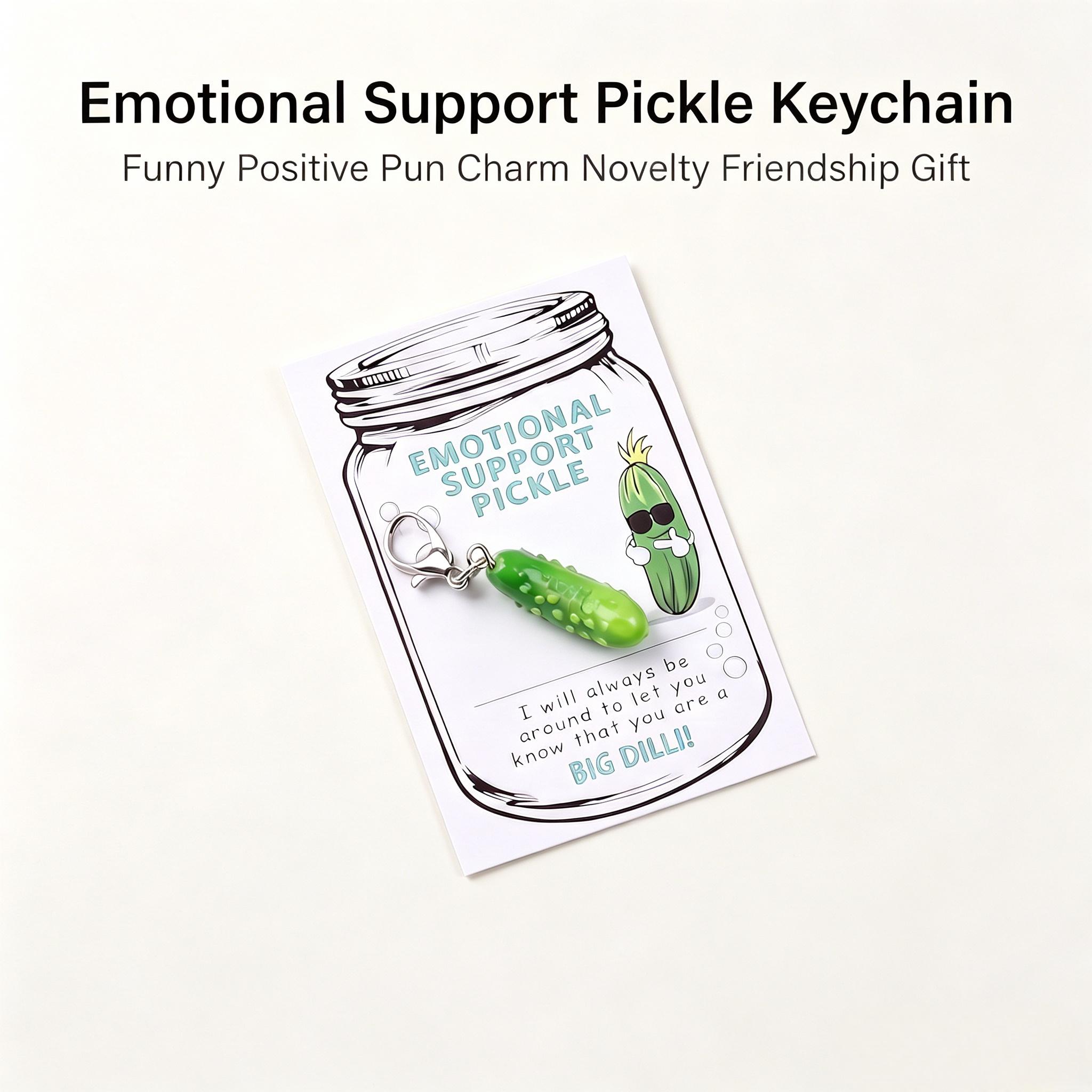 Cucumber Shaped Pickle Themed Keychains for Men, Cute Fruit Design Keychain with Pocket Card, Fashion Accessories for Women & Men for Birthday Gift, Gifts for Her, Charms, Lightweight Keychain, Trendy Cute Keychain, Cool Keychains, Key Rings-YY0