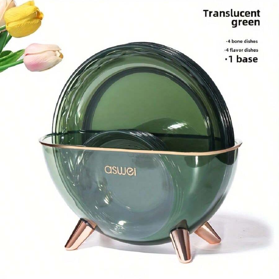 9-Piece Reusable Dessert Plates, Washable Sweet Treats Dishes, Multi-Functional Snack Trays, Creative Candy Bowls, Fruit Platters, Kitchen Essentials