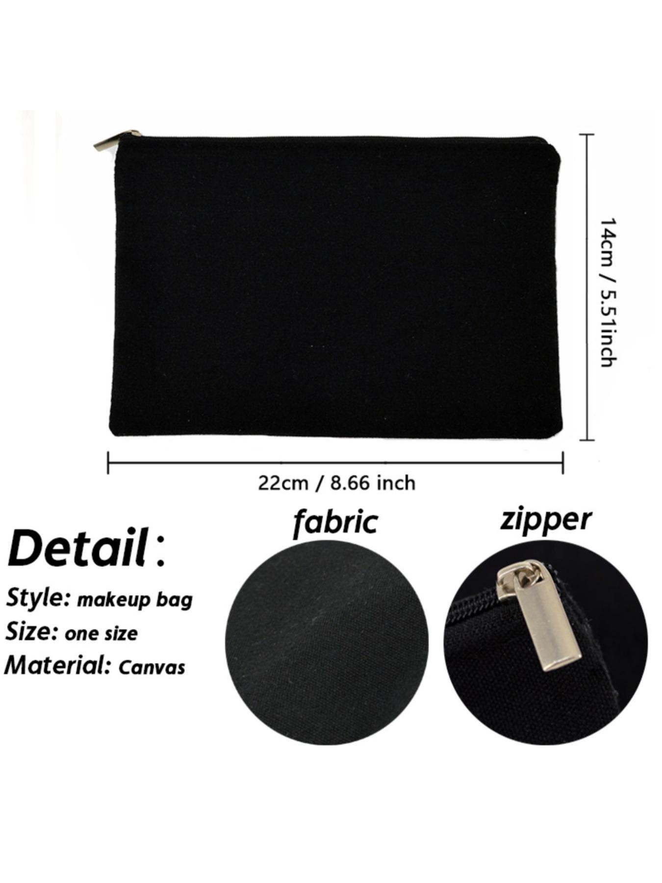 Cute Poodle Print Zipper Pouch Portable Cosmetic Bag Small Storage Bag for Women Girls