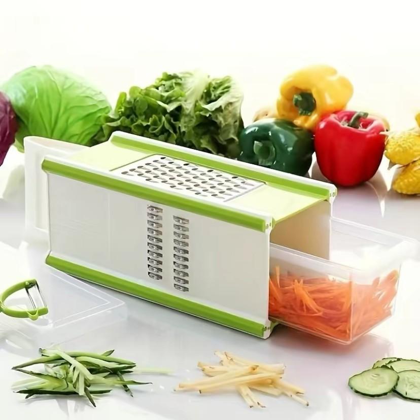 5 in 1 Multifunctional Square Grater, 5 Sided Blade, Fast Fruit & Vegetable Prep, Must-Have Kitchen Tool