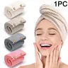 Hair Towel Wrap, Hair Turban Towel, 1 Count Quick Drying Hair Towel Wrap, Soft & Gentle Hair Towel for Curly, Long, Thick Hair with Secure Strap, Quick Drying Towels