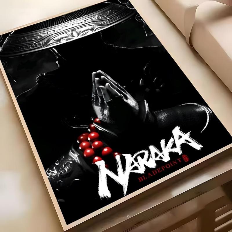 Martial arts Action game N-Naraka Bladepoint Poster Wall Prints for Living Room Bedroom Office Home Decoration Gift decoration for bedroom bar parlor home decor gift fade-Resistant, Non-sticky, vibrant  Anime Movie Wall print poster