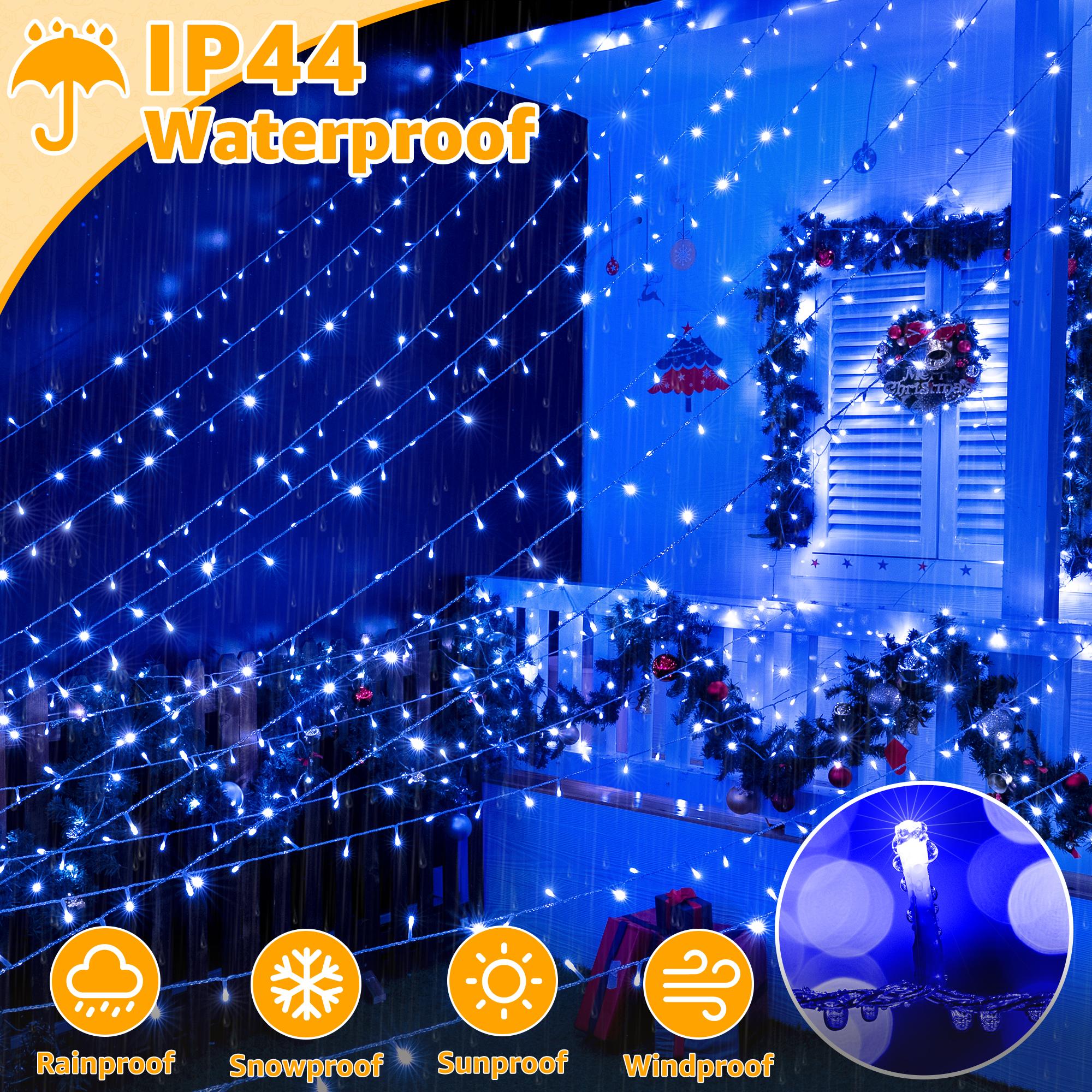 Ollny 262FT Fairy Lights, 800 LED Plug in Christmas Lights, 8 Modes Waterproof Outdoor String Lights with Remote for Wedding Birthday Party Indoor Room Decorations