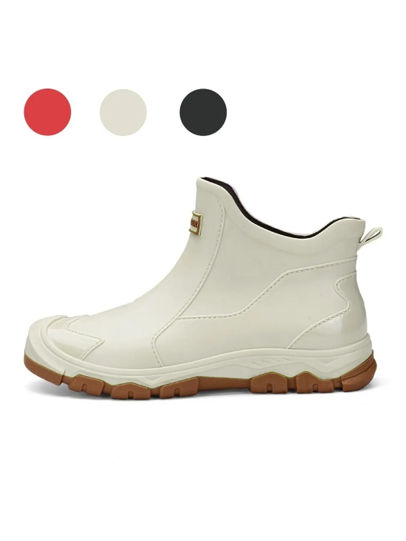 Men Short Rubber Work Boots Non Slip Tear Resistant Lightweight Upper For Gardening Yard Maintenance Tasks