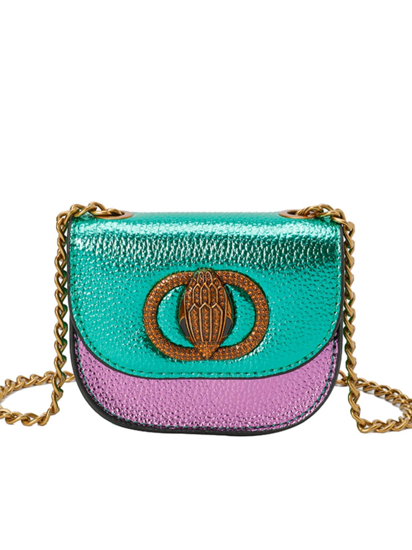 New Mini Chain Bag, Solid Color Flap Closure, Half Round Crossbody Bag, High-End Single Shoulder Fashion, Trendy Luxurious Handbag, Crescent Bag, Lightweight Crossbody Bag