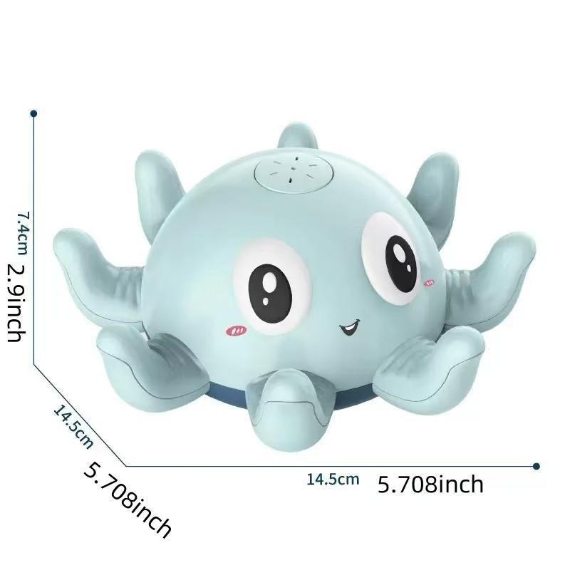 /blue Water-Spraying Toy Octopus, Kids Bath Time Companion, Bathroom Water Toys, No Batteries Included, Requires 3 Aaa Batteries