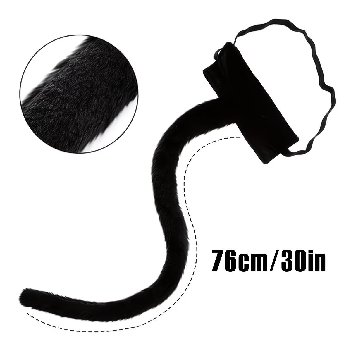 Women's Cat Theme Set 5 Pieces, Includes Lace Mask, Ear Hair Accessory, Gloves, Cat Tail, Necklace, Cute Pet Costume, One Size