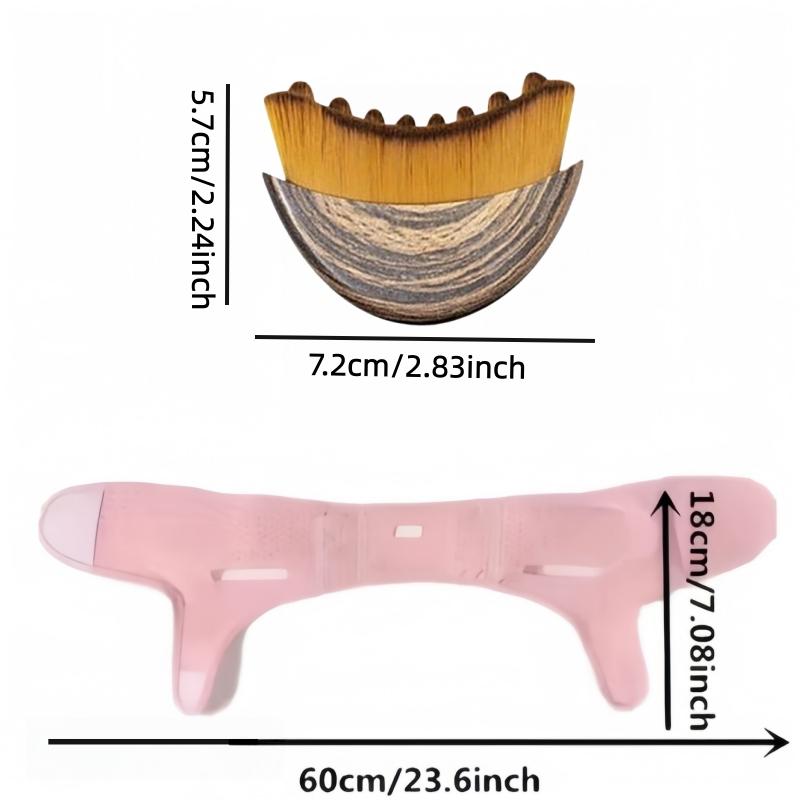 Reusable Facial Lift Bandage Set, Face Lifting Strap, V-Line Face Slimming, Face Jawline Shaper, Lymph Contour Brush Massager, Skin Tightening, Ergonomic Design, Precision Fit