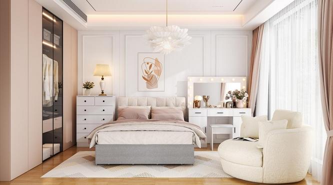 Ktaxon Pink Modern Fluted Makeup Vanity Desk with Mirror Lights Power Outlet 7 Drawers 4 Shelves Charging Station for Bedroom Ktaxon Pink Modern Fluted Makeup Vanity Desk with Mirror Lights Power Outlet 7 Drawers 4 Shelves Charging Station for Bedroom