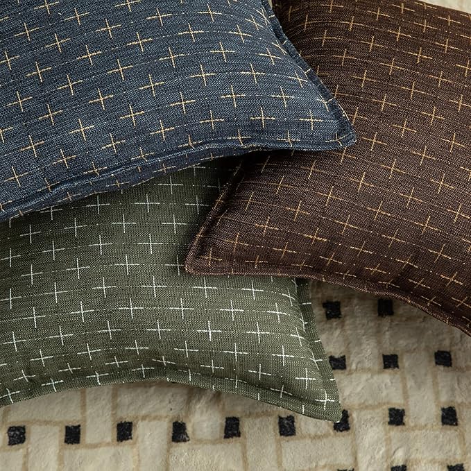 2PCS Pillow Covers 18x18inch Soft Polyester Textured Pillow Covers with Stylish Flange Edge Cozy Farmhouse Throw Pillows for Couch Bed Sofa Living Room 2PCS Pillow Covers 18x18inch Soft Polyester Textured Pillow Covers with Stylish Flange Edge Cozy Farmhouse Throw Pillows for Couch Bed Sofa Living Room