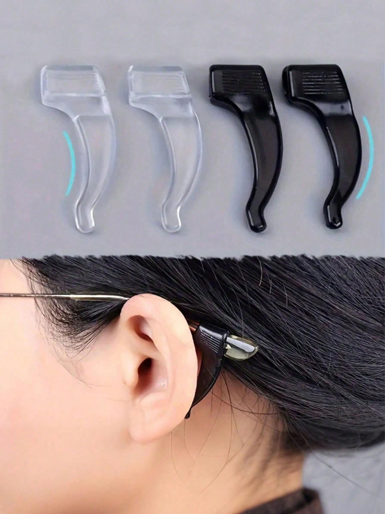 Silicone Anti-Slip Ear Grip Hooks for Glasses，Anti-slip Silicone Ear Grip Glasses Eyeglasses Leg Ear Hook - Secure Eyewear Retainers, Plastic Material, Ideal for Securing Eyeglasses and Temple Tips, Accessory for Eyeglasse