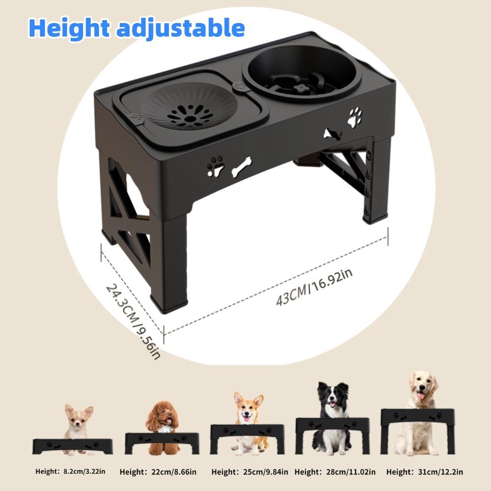 Adjustable Pet Feeding Bowl, 1 Set Ultrasonic Seal Pet Feeder with Anti-slip Design, Pet Feeding Supplies for Small & Medium & Large Dogs & Cats #GLOBAL PICKS