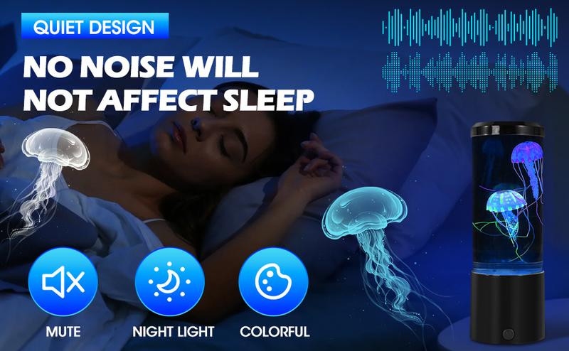 Portable Jellyfish Lamp Multipurpose 7 Color Changing LED Ambient Light with Remote Control & USB Cable for Home Office Bedroom Decor Ideal Gift Portable Jellyfish Lamp Multipurpose 7 Color Changing LED Ambient Light with Remote Control & USB Cable for Home Office Bedroom Decor Ideal Gift