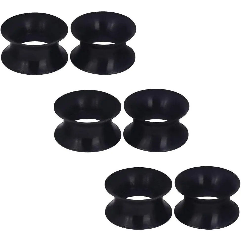 3 Pairs/6 Pairs Ultra Thin Silicone Double Flared Flexible Tunnel Ear Stretching Plugs Gauges 4g-1 Inch(Gift)