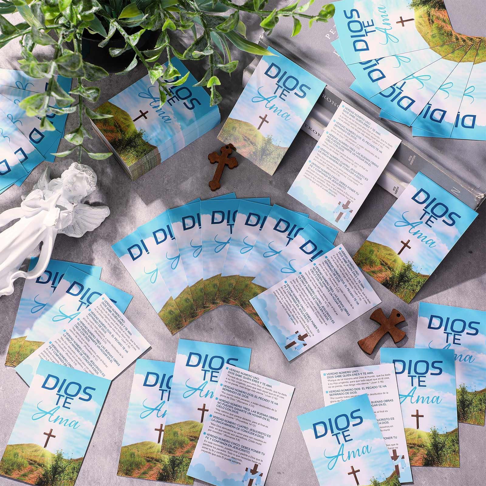 Spanish Gospel Booklet, Salvation Card, Pocket Holy Postcard, Prayer Postcard, Christian Inspirational Bible Verse, Christian Gift for Men and Women