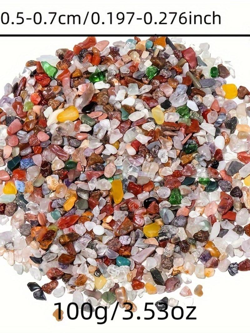 Natural Stone Decoration, Colorful Natural Crystal Stone, Natural Crystal Stone Aquarium Gravel, Sea Glass Rock Sand for Fish Turtle Decoration, Fish Tank