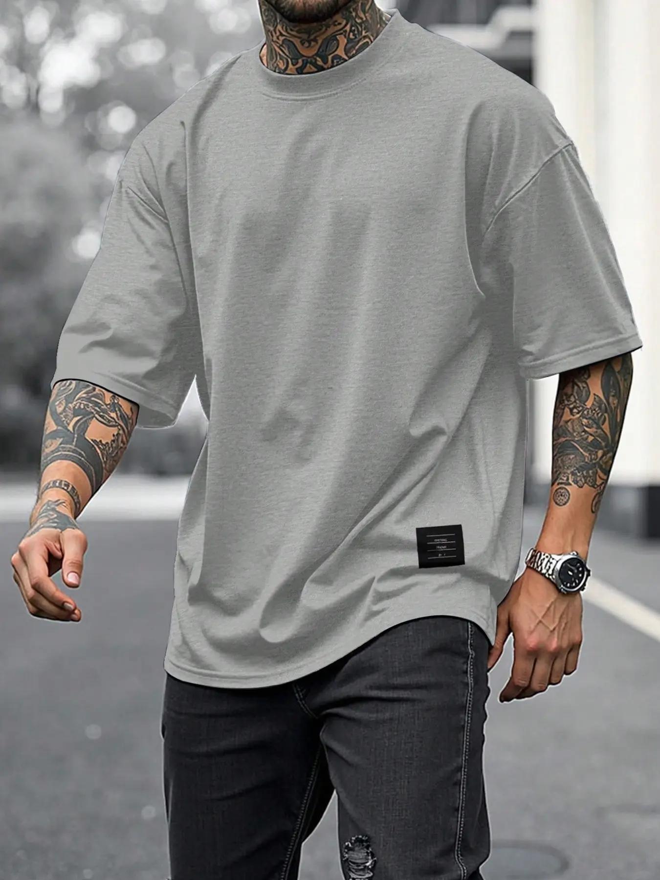 Men's Plus Size Round Neck Short Sleeve Shirt, Ultra Comfortable Everyday Wear, Casual Streetwear Oversized Style, Perfect for Daily Use Men's Plus Size Round Neck Short Sleeve Shirt, Ultra Comfortable Everyday Wear, Casual Streetwear Oversized Style, Perfect for Daily Use