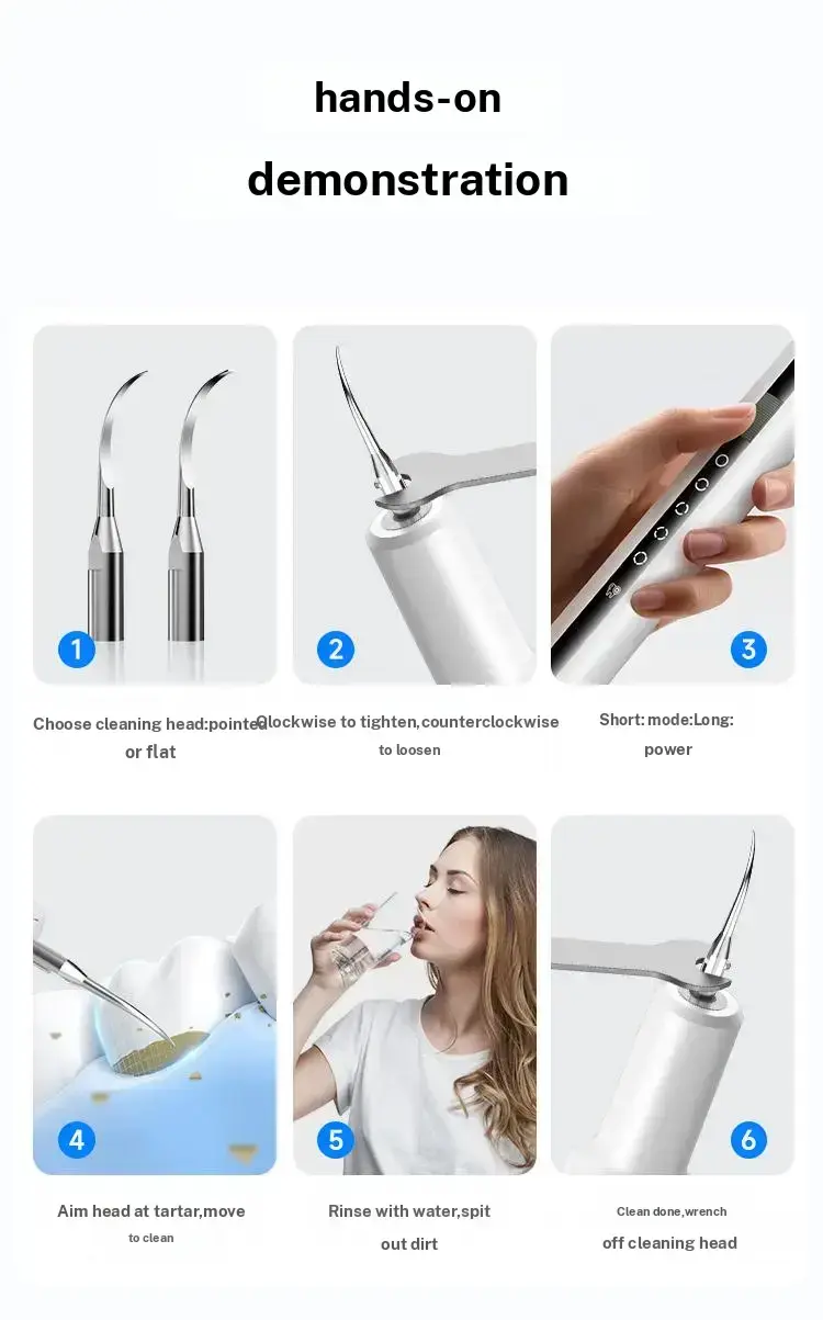CURVY MOON Plaque/Tartar Remover for Teeth,Rechargeable Dental Calculus 5 Mode and 4 Heads USB C UV Light Smart Power Off| Ipx6 Waterproof Remover 90 Day Battery & 3 Hour Charge Teeth Cleaning Kit with LED Light & Adjustable For Home Travel Electric Fast