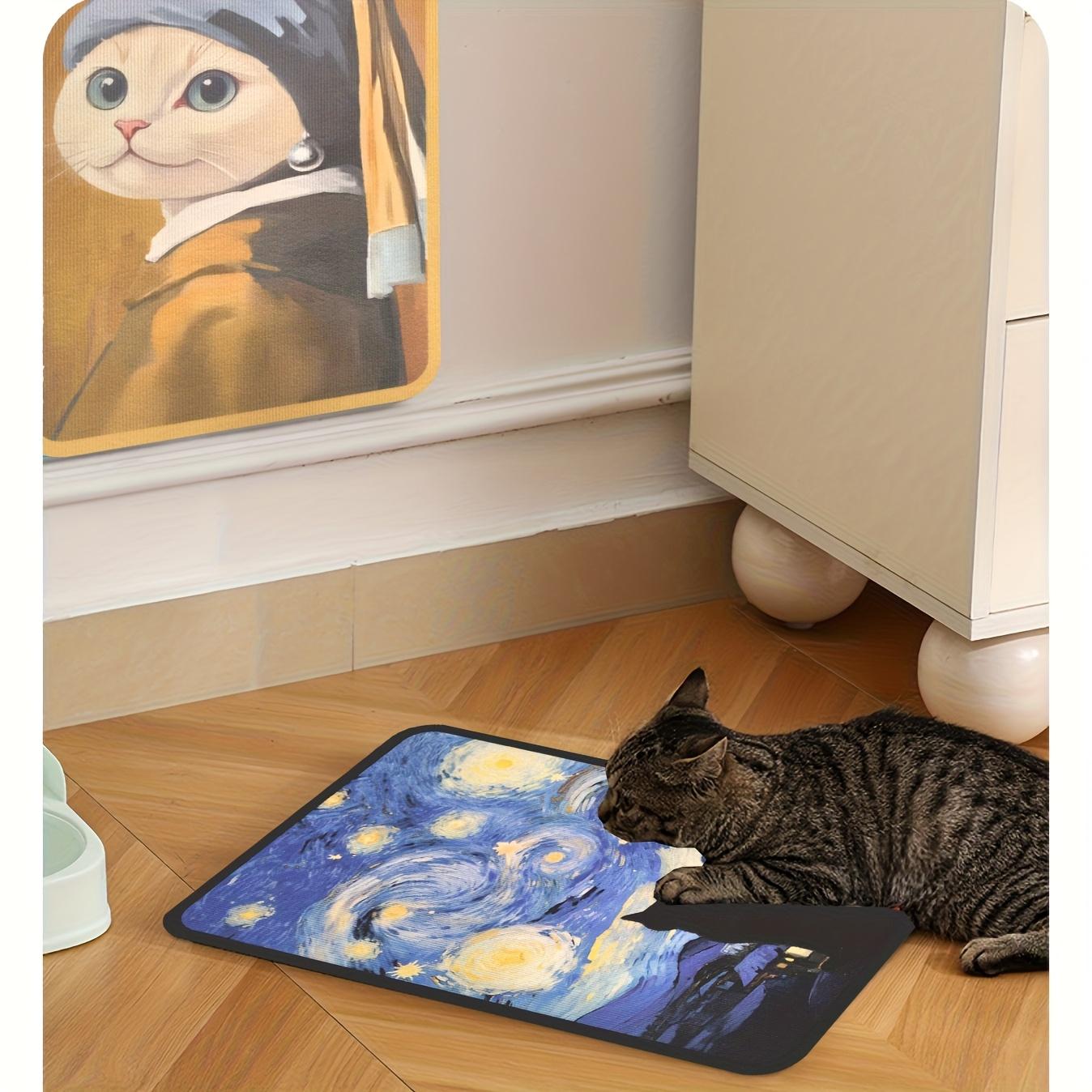 Durable Cat Scratching Pad, Self-Adhesive Multi-Functional Cat Scratch Board, Interactive Pet Climbing Mat, Wall Replacement, Wear-Resistant, Vertical Scratcher