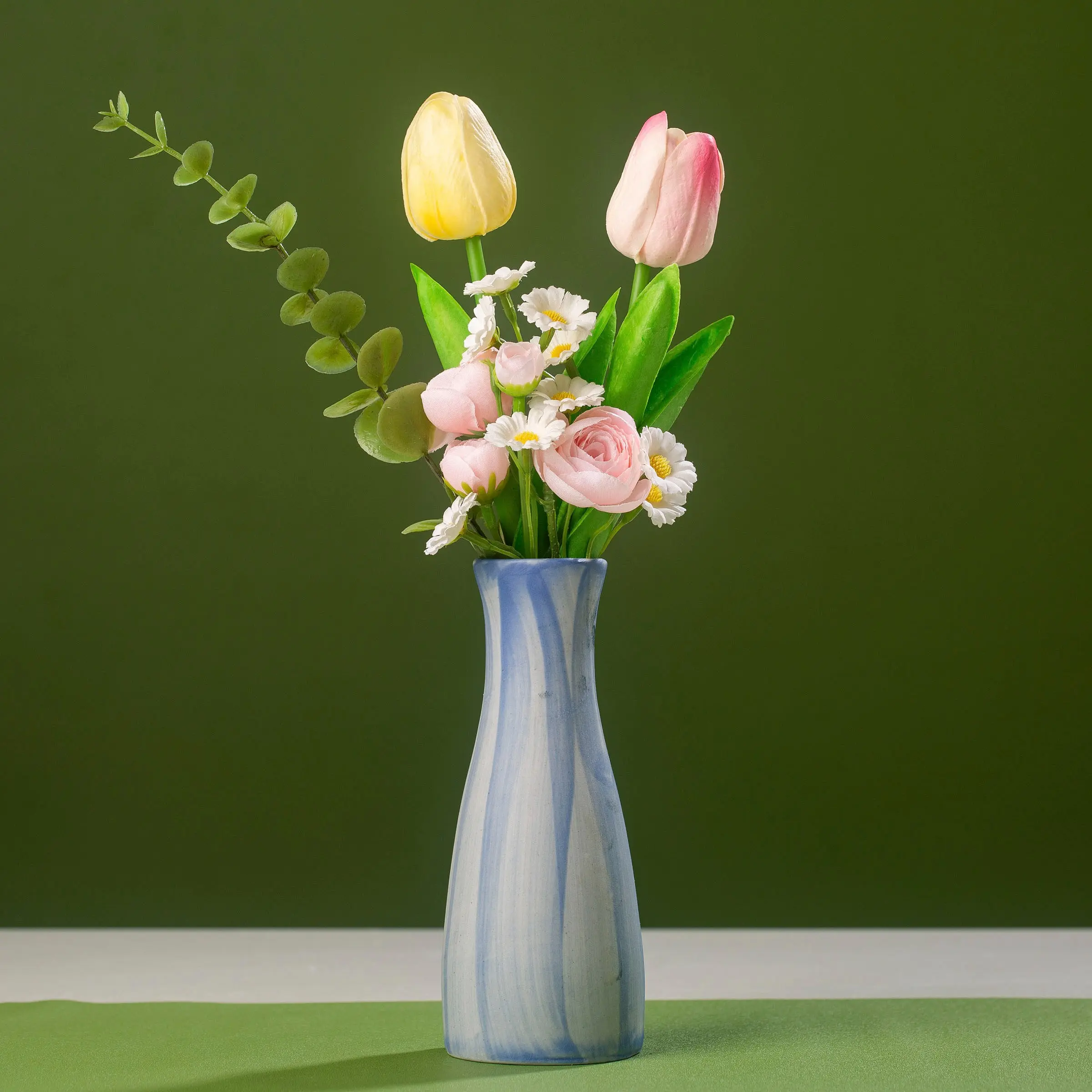 Water Texture Vase Decor, Clay Natural Texture Color Medium Size, Home Dried Flower Vase Decoration, Jingdezhen Ceramic Ornament