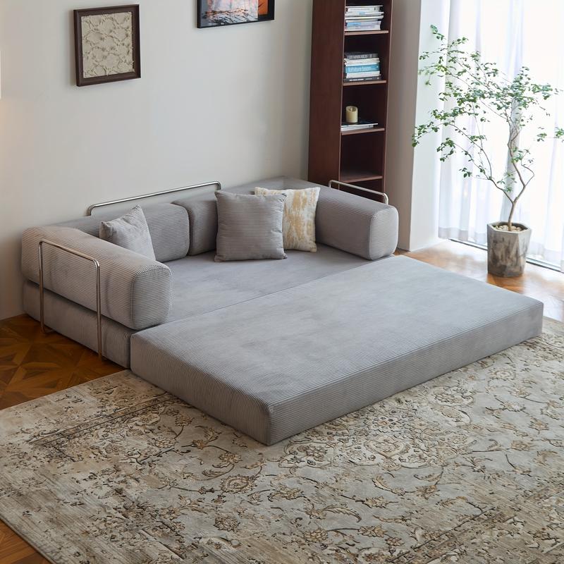 78.8'' Sofa Bed Cloud Couch Corduroy Upholstered Sectional Convertible Multi-Functional Floor Sofa for Living Room & Apartment Furniture