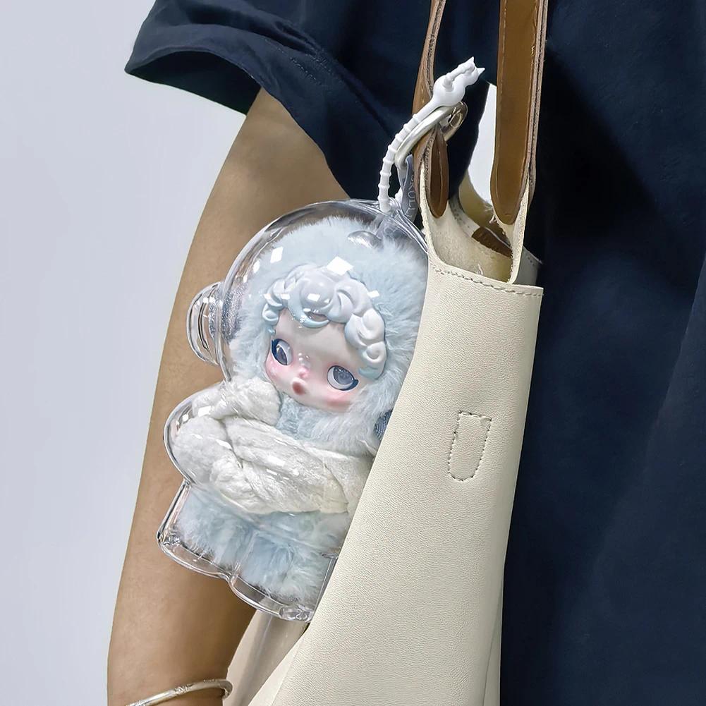 Skull Panda 1PC Protective Acrylic Storage Case for Plush Dolls Display Bag No Doll Transparent Portable Organizer Box